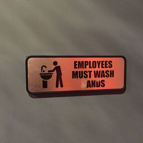 employees must wash anus