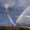 well that pot of gold is long gone, tornado meets rainbow