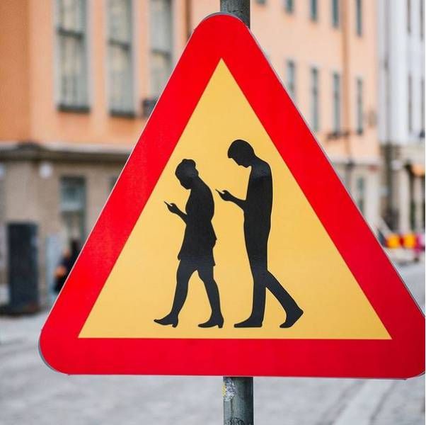 yield to zombies and smartphone users