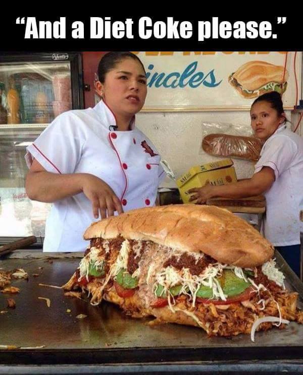 and a diet coke please, epic sandwich or something, wtf