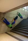 planking in the stairway, wtf