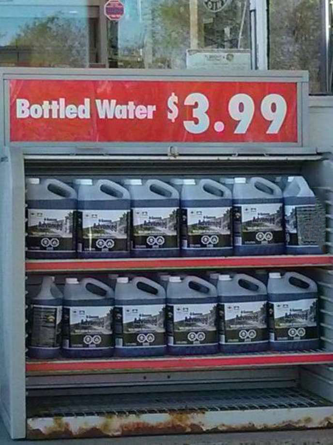 bottled water for 3.99 will prevent you from freezing