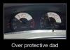 over protective dad in the car, no no!
