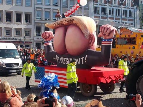donald trump the ass for president, parade float