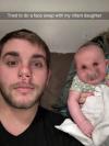 tried to do a face swap with my infant daughter, face as nose, fail, wtf, creepy