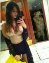 selfie girl photobombed by zombie dog