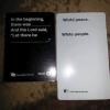 in the beginning there was world peace, and the lord said, let there be white people, cards against humanity