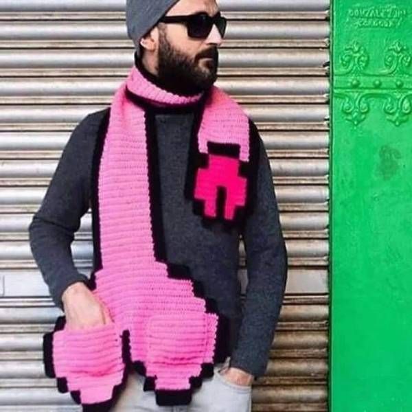 penis and balls scarf with storage pockets