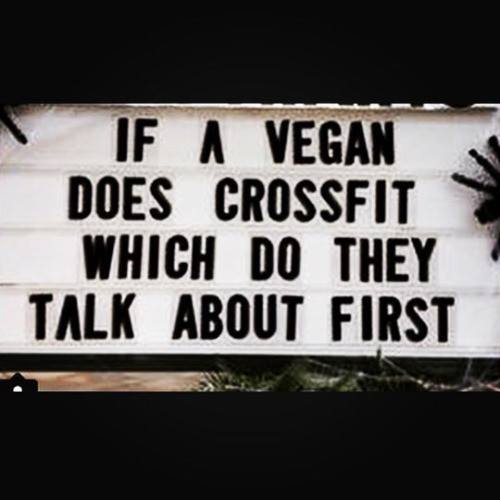 if a vegan does crossfire, which do they talk about first