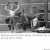 muhammad ali after being defeated by a young fan in 1963