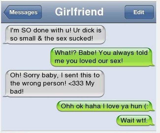 really awkward break up and cheating texts
