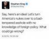 say here's an idea, let's turn america's nukes over to a bad tempered asshole with no knowledge of foreign policy, what could go wrong?