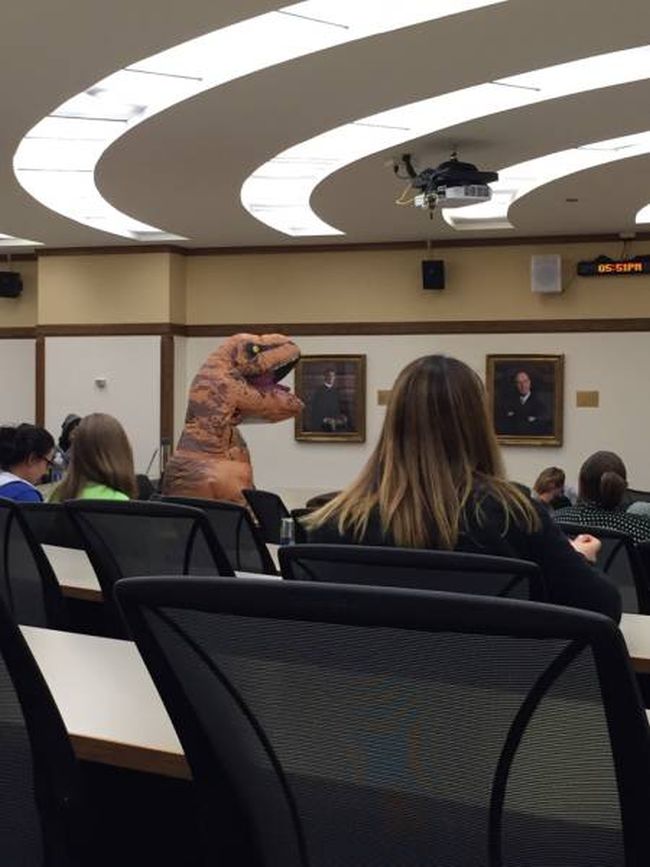 even dinosaurs go to class and they've been dead for eons