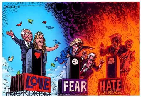 love versus fear versus hate