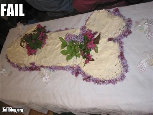 penis shaped wedding cake, awkward marriages