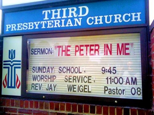 the peter in me, awkward signs