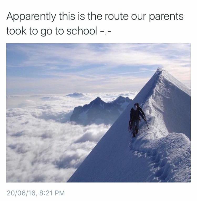 apparently this is the route our parents took to go to school
