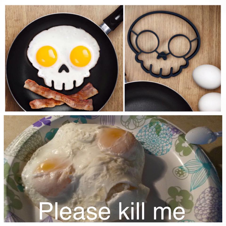 skull face egg mould, kill me now