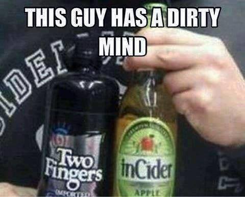 this guy has a dirty mind, two fingers incider