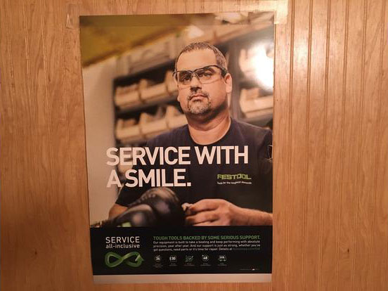 service with a smile but the smile must be yours, ad fail
