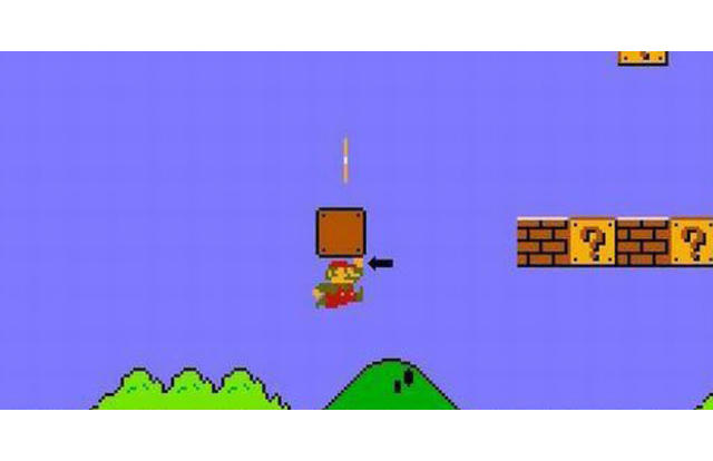 mario doesn't hit blocks with his head, he hits them with his fist