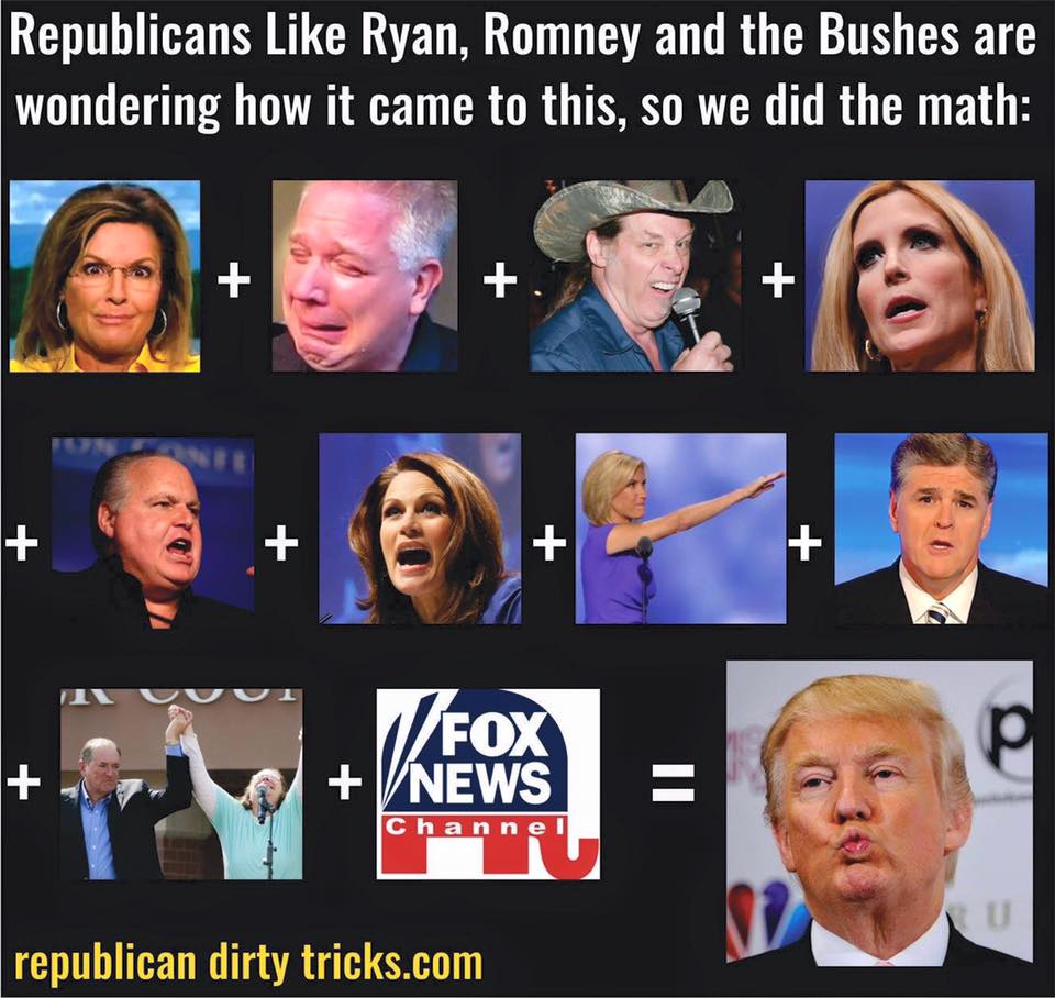 republicans like ryan, romney and the bushes are wondering how it came to this, so we did the math