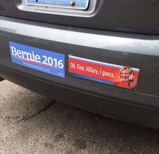 bernie 2016, ok fine hillary i guess