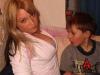 kid cannot resist staring at breasts