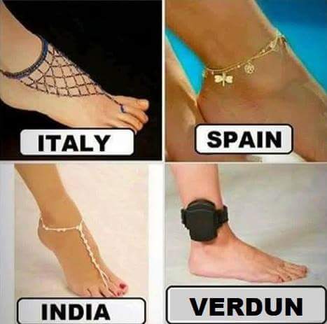 ankle jewelry, italy, spain, india, verdun, ankle monitor