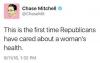 this is the first time republicans have cared about a woman's health