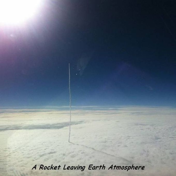 just a rocket leaving earth's atmosphere