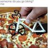 do you go biking?, me, tour de pizza, mini bicycle pizza cutter