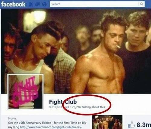 so many people breaking the first rule of fight club