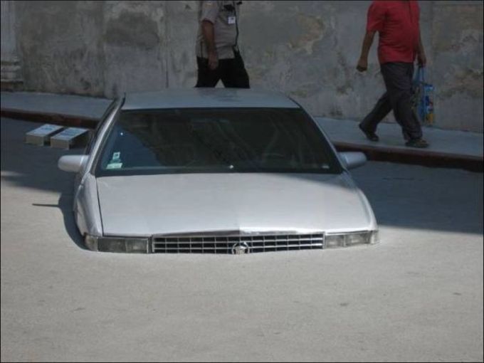 is that a half car or a cement flood?