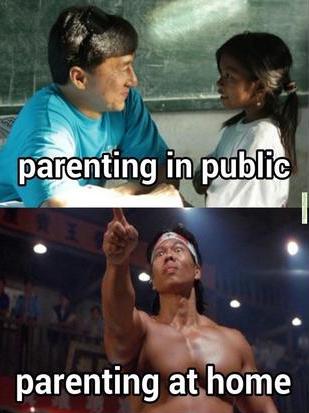 parenting in public, parenting at home