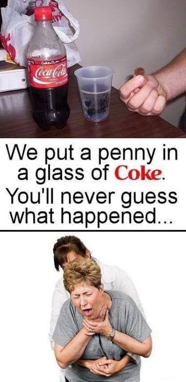 we put a penny in a glass of coke, you'll never guess what happened