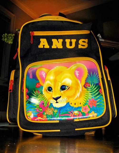 worst kids schoolbag ever, anus, wtf