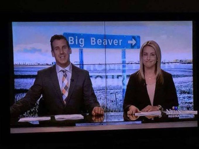 big beaver sign on newscast