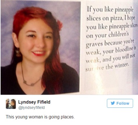 this young woman is going places