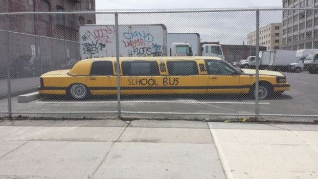 school bus limousine, vehicle mashup