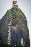 crazy stairs on steep mountain