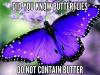 did you know butterflies do not contain butter
