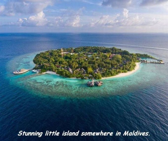 stunning little island somewhere in maldives