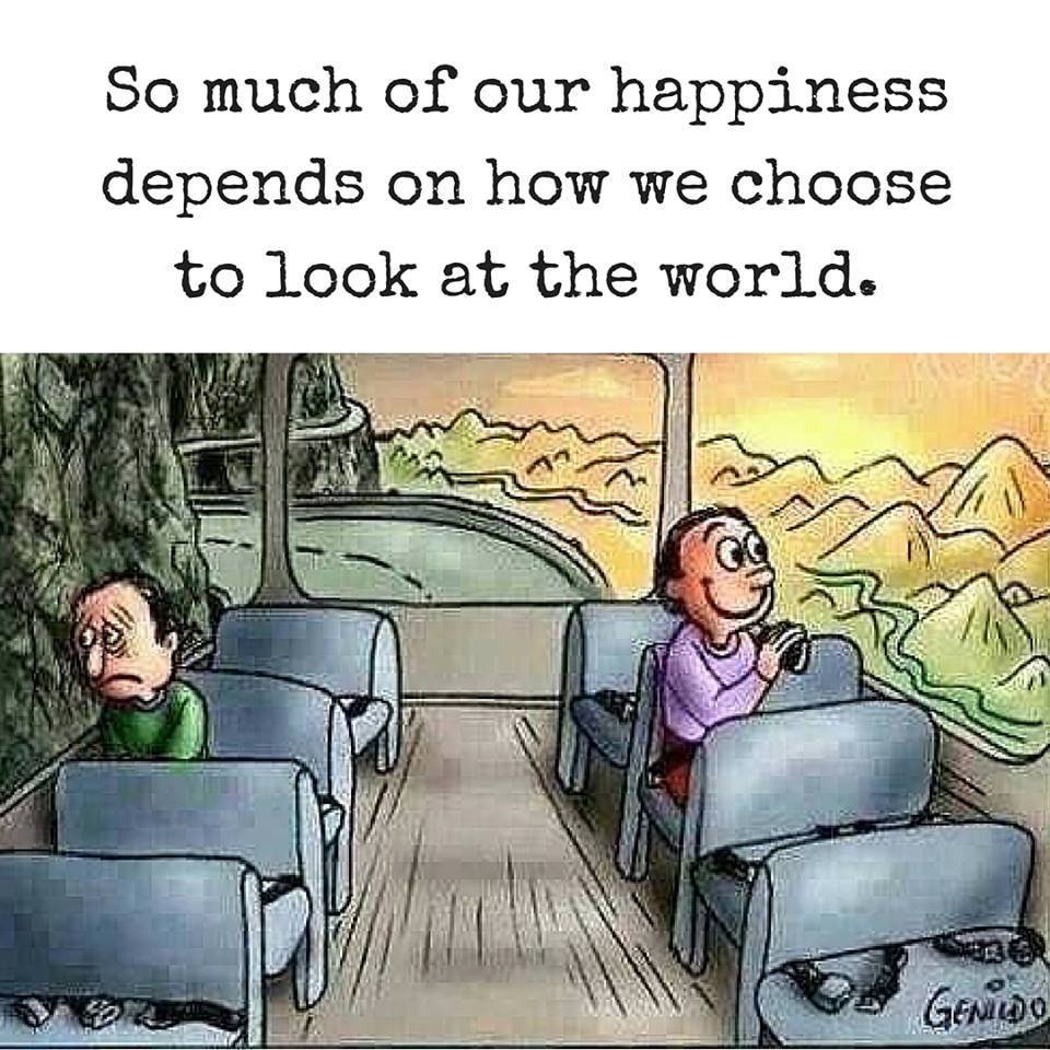 so much of our happiness depends on how we choose to look at the world