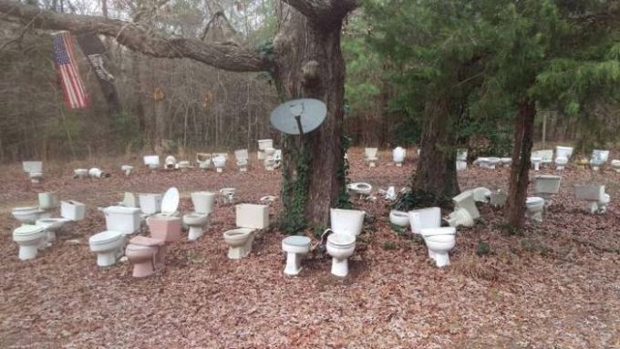where toilets go to die, now with satellite!