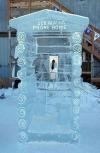 ice alaska phone home, ice telephone booth