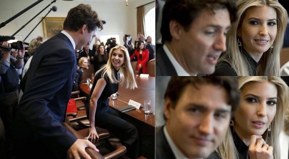 find someone who looks at you the way ivanka trump looks at justin trudeau