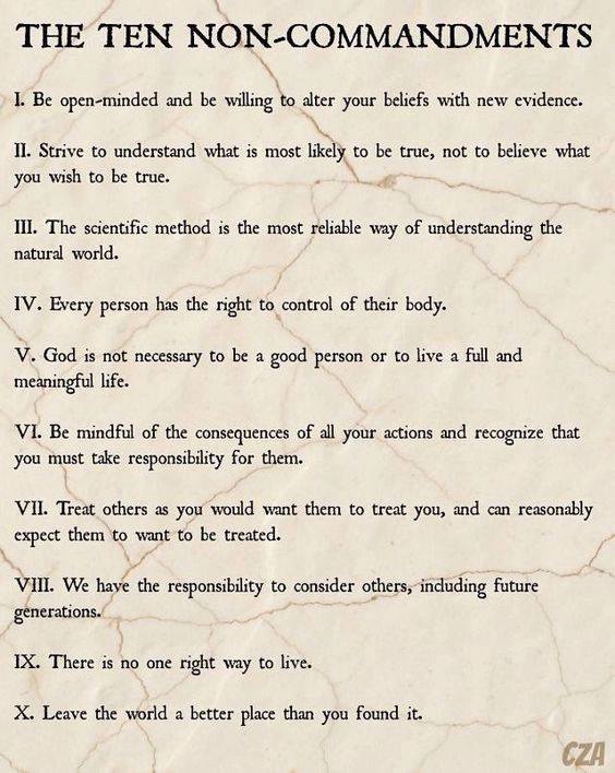 the ten non-commandments