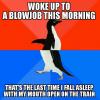woke up to a blowjob this morning, that's the last time i fall asleep with my mouth open on the train, socially awkward penguin, meme