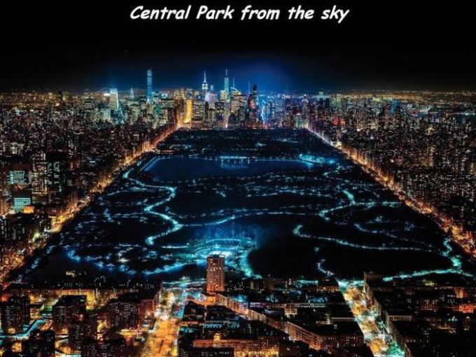 central park from the sky